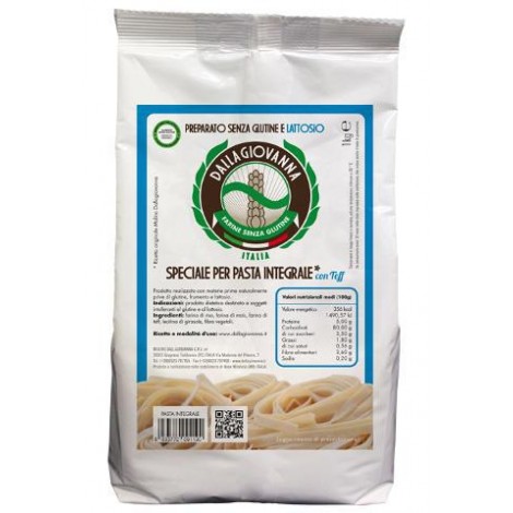 Gluten and lactose free mixture special for wholemeal pasta with Teff