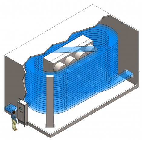 Freezing spiral belt conveyor